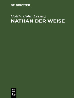 cover image of Nathan der Weise